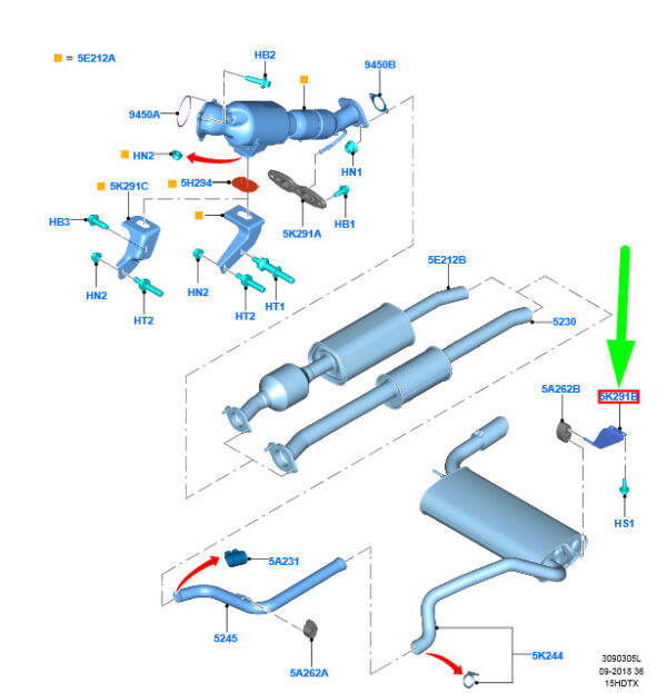 NEW FORD C-MAX MK2 EXHAUST SYSTEM LEFT BRACKET 1720397 BV61-5K291-AA ORIGINAL - Image 3