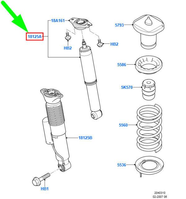 NEW FORD MONDEO MK4 REAR SHOCK ABSORBER 1720986 6G91-18080-FDE ORIGINAL - Image 3