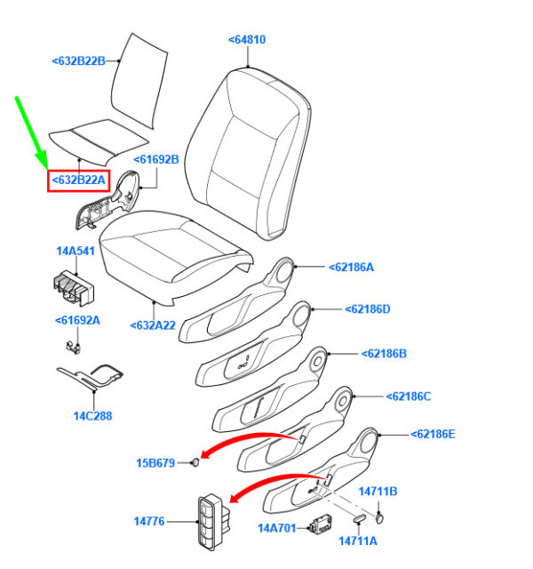 NEW GENUINE OEM 1723215 NEW FORD MONDEO MK4 FRONT SEAT HEATING PAD 1723215 AM21-19K323-BA ORIGINAL