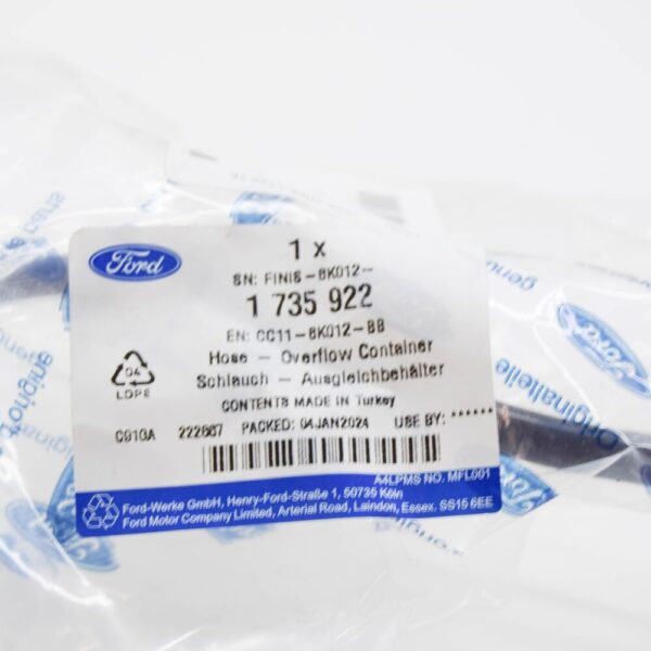 FORD TRANSIT MK3 Tank Overflow Cose CC11-8K012-BB 1735922 NEW GENUINE - Image 6