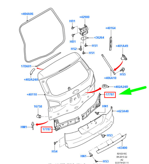 NEW FORD MONDEO MK4 ESTATE REAR RIGHT BUMPER MOUNT REINFORCEMENT 1741172 - Image 3