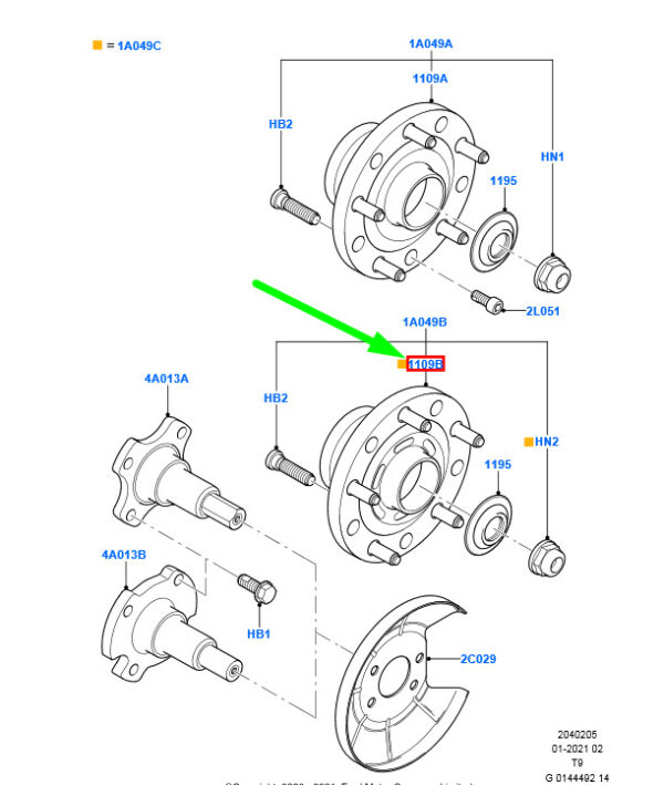 NEW GENUINE OEM 1756721 NEW FORD TRANSIT MK3 REAR WHEEL HUB ASSY BK21-2B664-AB 1756721 ORIGINAL