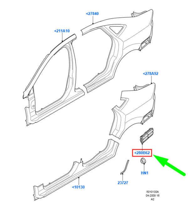 NEW FORD MONDEO MK4 REAR VENT AIR OUTER GRILLE 1776177 7G91-A280B62-AD ORIGINAL - Image 3