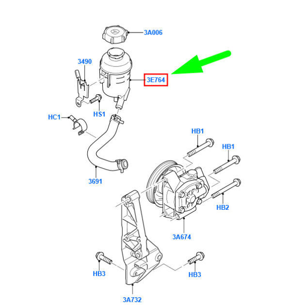 NEW GENUINE OEM 1789056 NEW FORD GALAXY MK2 POWER STEERING PUMP RESERVOIR ASSY 1789056 ORIGINAL