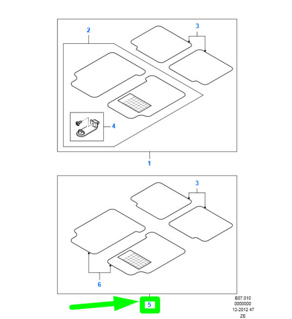 NEW GENUINE OEM 1806146 NEW FORD KA MK2 FLOOR MAT SET LHD 1806146 AM9S5J-130A88-BB3YYW ORIGINAL
