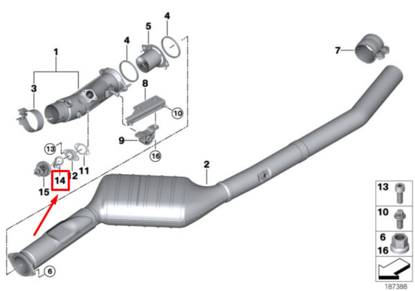 NEW BMW X5 E70 EXCHANGE EXHAUST PIPE V-BAND CLAMP 7811199 18307811199 - Image 4