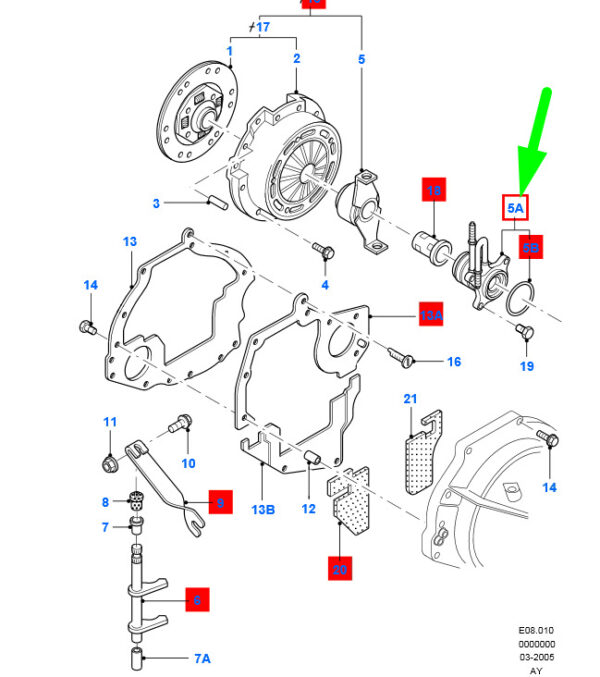 NEW FORD FOCUS MK1 CLUTCH SLAVE CYLINDER 1838043 AN21-7A564-AC ORIGINAL - Image 3