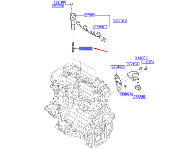 1885510060 Kia Ceed Mk3 CD Spark Plug 1885510060 NEW ORIGINAL