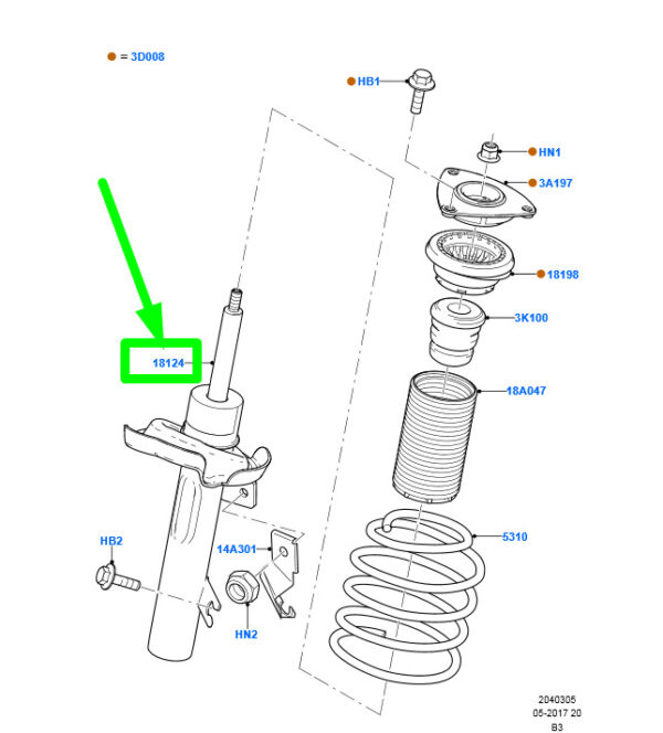 NEW GENUINE OEM 1919323 NEW FORD C-MAX MK1 FRONT SHOCK ABSORBER KIT 1919323 MEM5J-18K045-AA ORIGINAL