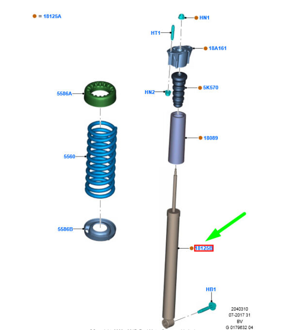 NEW FORD KUGA C394 MK1 REAR SHOCK ABSORBER KIT 1919332 ME8V4J-18008-AA ORIGINAL - Image 3