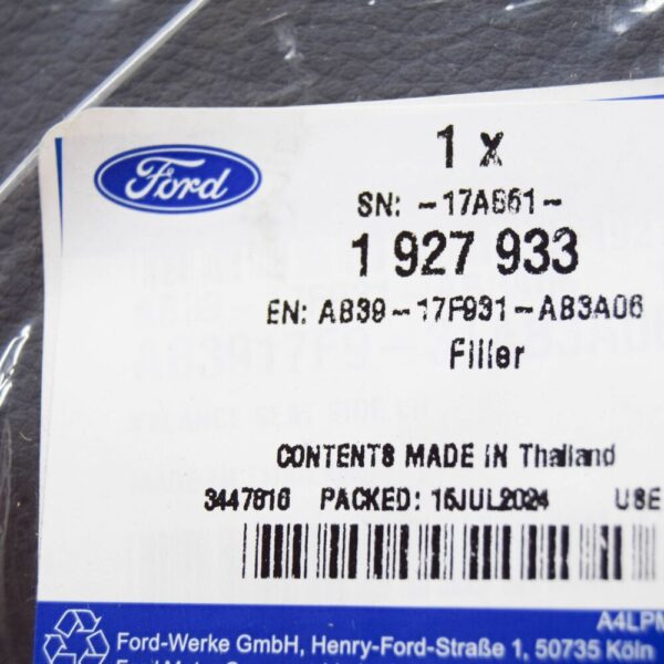 FORD RANGER T6 MK1 FRONT LEFT SEAT CUSHION VALANCE LHD 1927933 NEW - Image 6