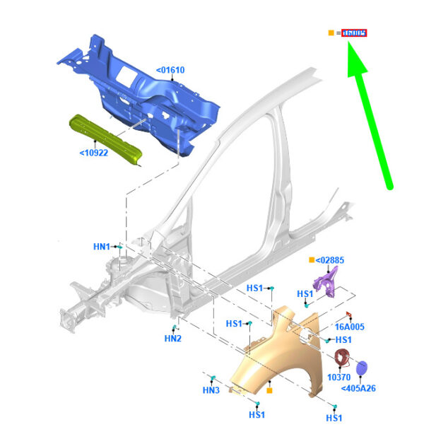 NEW FORD C-MAX ENERGI MK2 FRONT LEFT FENDER 1948057 ORIGINAL - Image 3