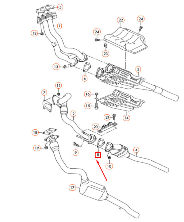 NEW AUDI A3 8L EXHAUST GASKET GASKET SEAL 1H0253115C - Image 4