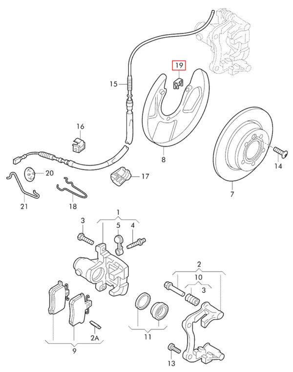 Genuine VW Spring Clip 1H0609747 - Image 3