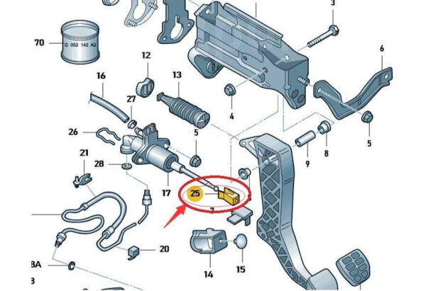 Audi TT VW Jetta Golf Passat Clutch Pump Mount 1H0721357 Genuine - Image 4