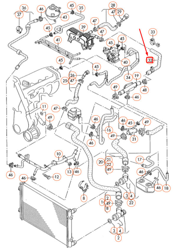 NEW ORIGINAL OEM 1J0122157FL