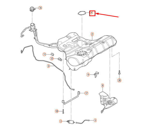 NEW VOLKSWAGEN BEETLE 9C FUEL PUMP TANK SEAL O-RING 1J0201209A OEM - Image 3