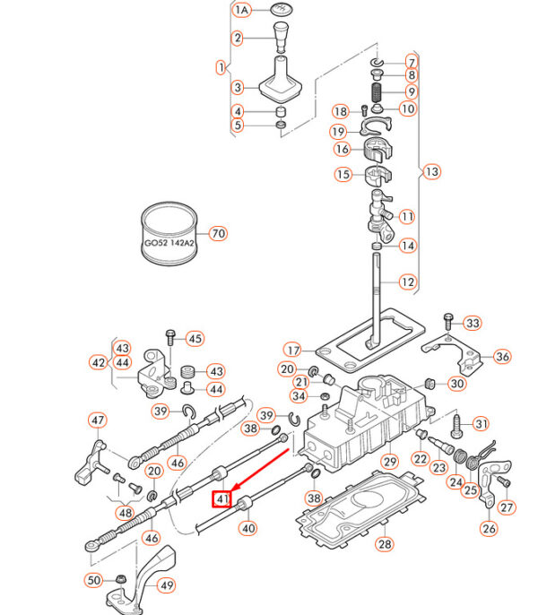Audi A3 8L Switching Cable for Manual Transmission 1J0711265K NEW REAL - Image 5
