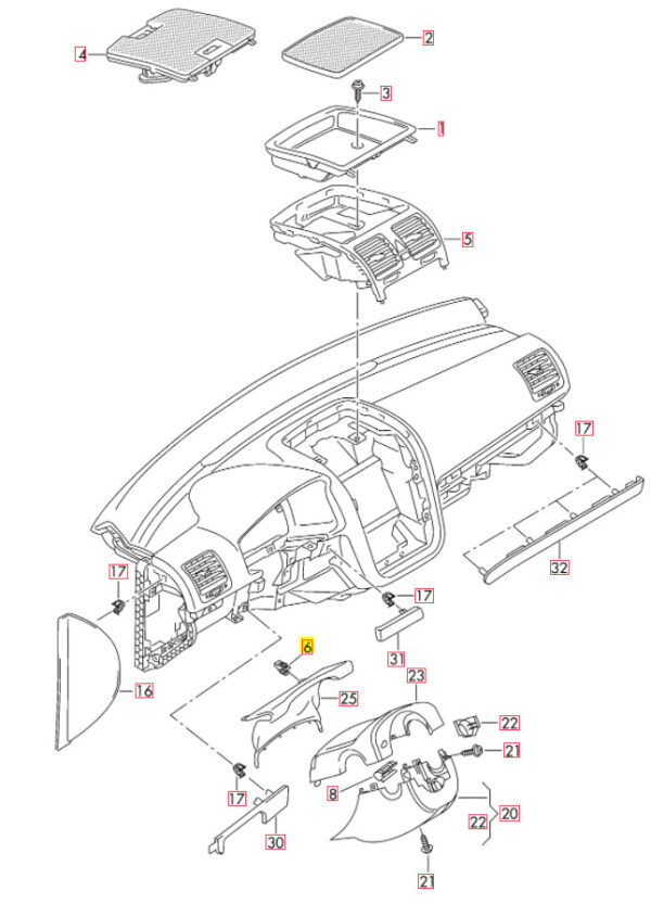 NEW ORIGINAL OEM 1J0858137B