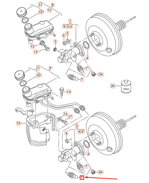 NEW AUDI A2 8Z BRAKE PRESSURE SENOR 1J0907597B - Image 4