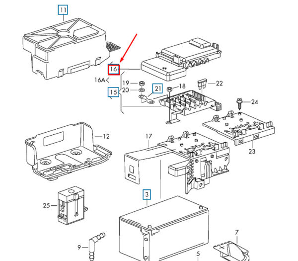 NEW AUDI A8 D3 FUSE HOLDER COVER 1J0937555A - Image 4