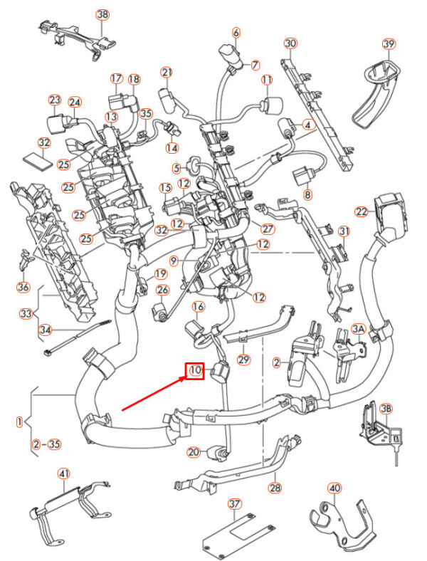 NEW AUDI A1 MK1 3-PIN ENGINE WIRING FLAT CONTACT HOUSING 1J0973703B ORIGINAL - Image 4