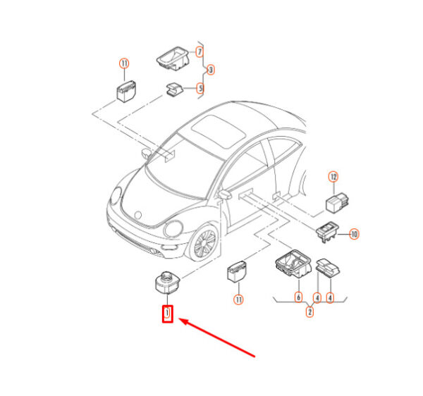 NEW GENUINE OEM 1J1959565F 01C 1J1959565F01C
