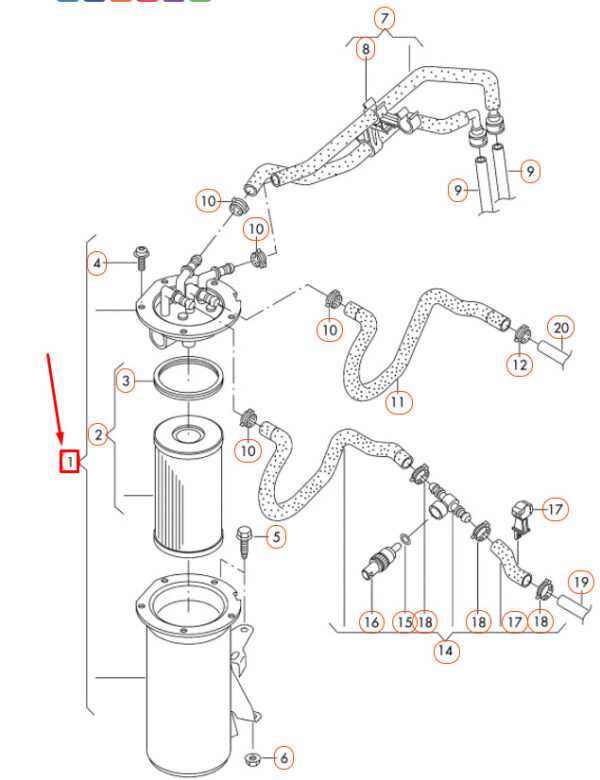 NEW GENUINE OEM 1K0127400F