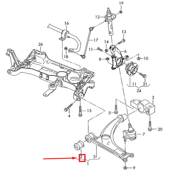 NEW OEM ORIGINAL 1K0407182F