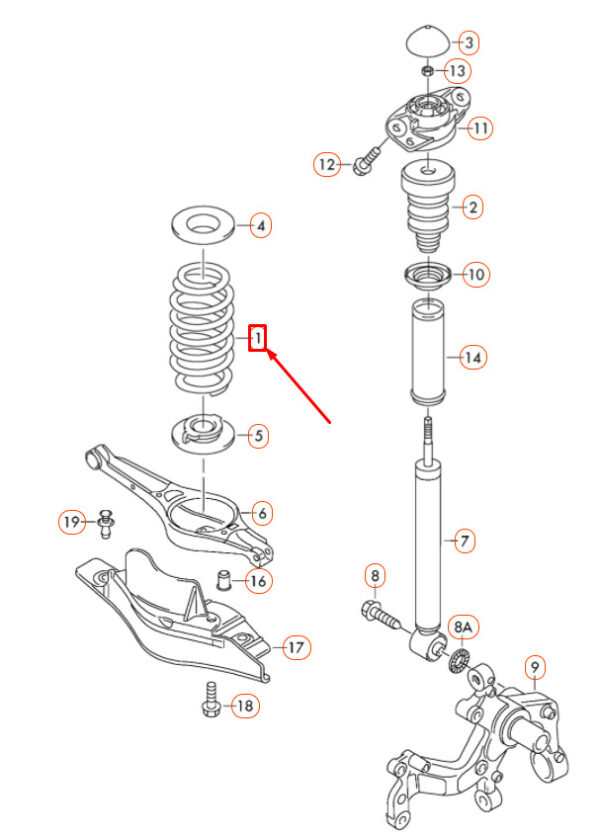 NEW GENUINE OEM 1K0511115BD