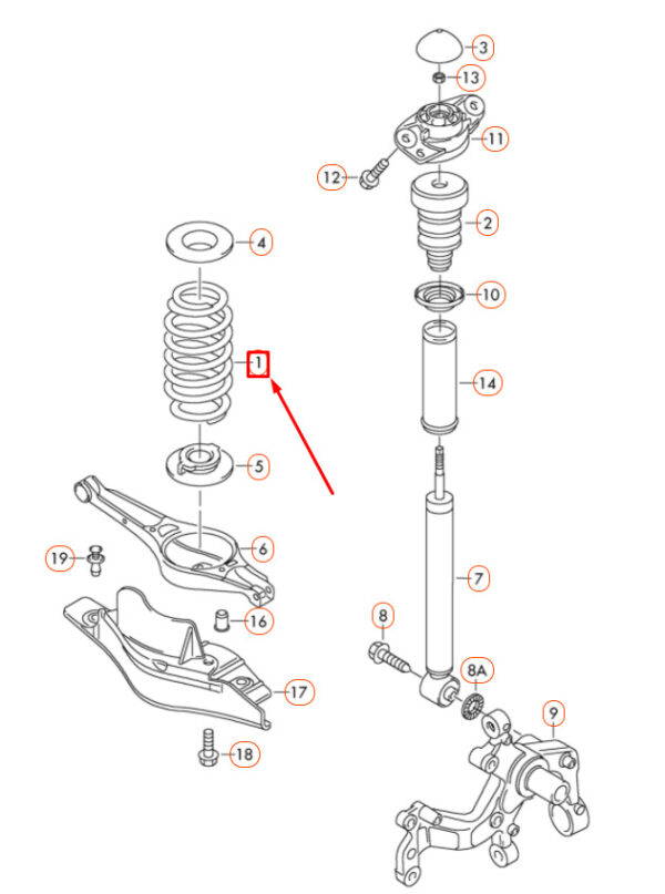 NEW GENUINE OEM 1K0511115CK