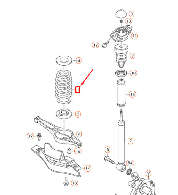 NEW GENUINE OEM 1K0511115DE