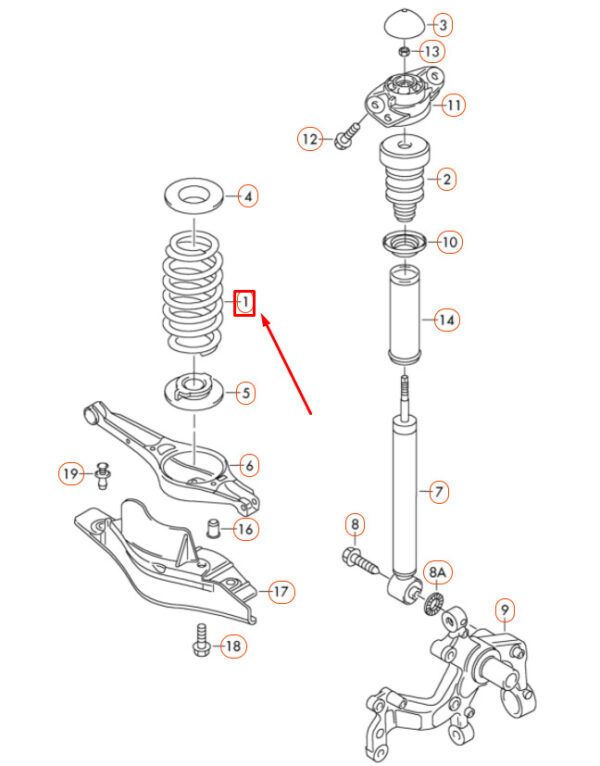 NEW GENUINE OEM 1K0511115EC