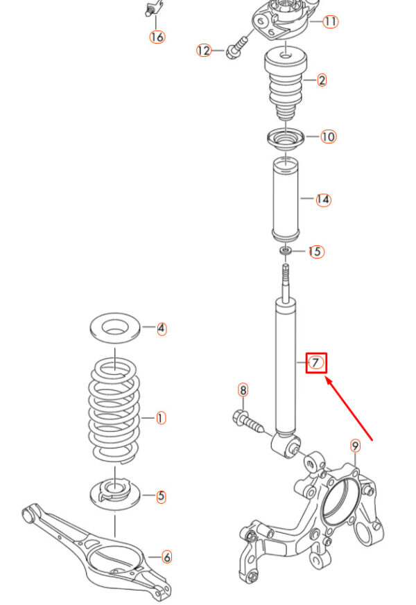 NEW ORIGINAL OEM 1K0513029HN