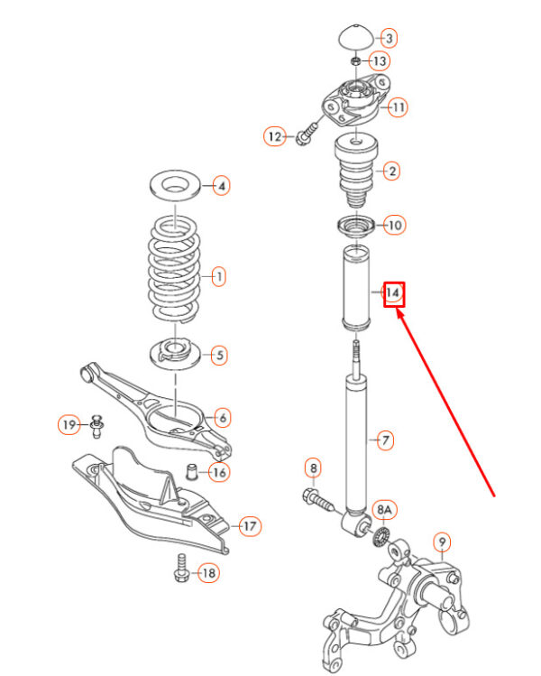 NEW VW BEETLE A5 REAR SHOCK ABSORBER PROTECTION ROIND BOOTS 1K0513425A - Image 3
