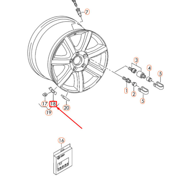 NEW AUDI A1 8X BALANCING MACHINE WEIGHT 5G 1K0601178A ORIGINAL - Image 3