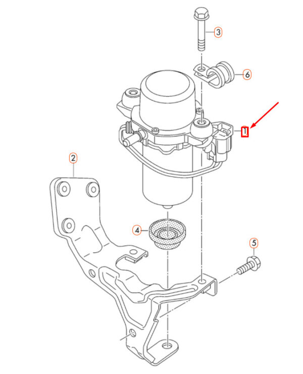 NEW VOLKSWAGEN JETTA A6 BRAKE ELECTRIC VACUUM PUMP 1K0612181B ORIGINAL - Image 4