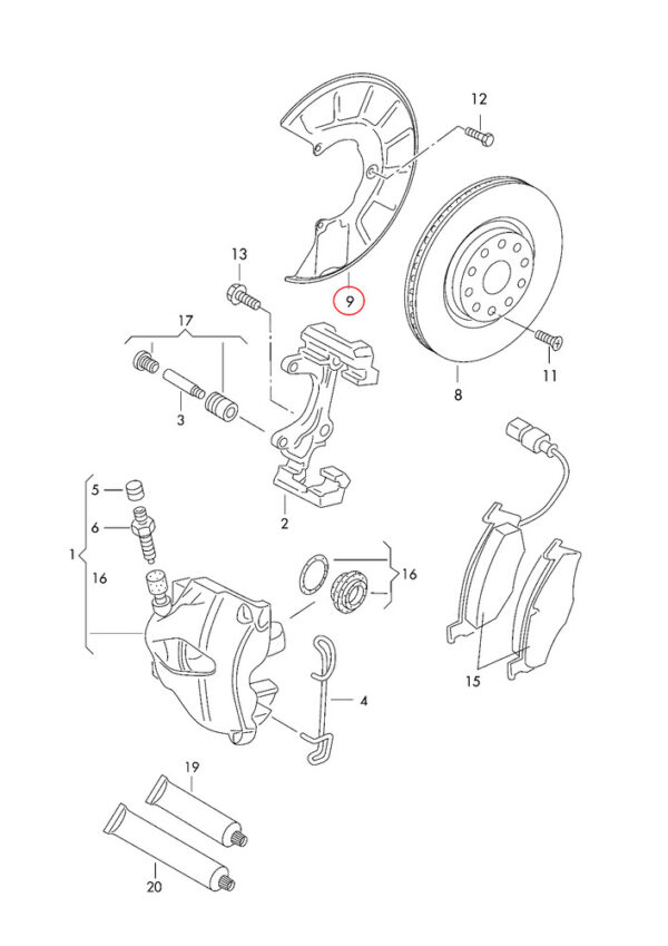 NEW VAG FRONT BRAKE DISC PROTECTION PLATE LEFT N / S 1K0615311F 06-17 ORIGINAL