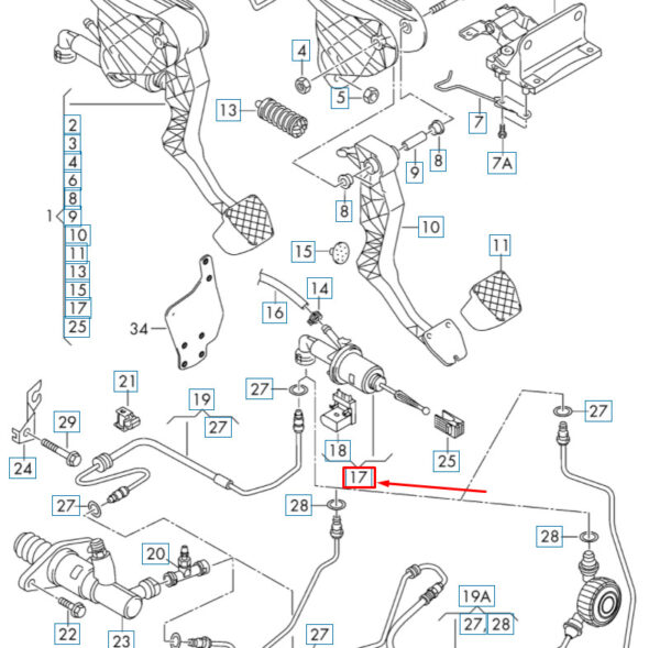 NEW AUDI TT 8J9 CLUTCH MASTER CYLINDER 1K0721388AC - Image 3