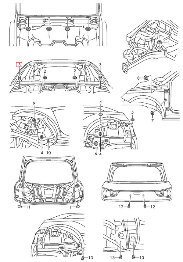 Audi Volkswagen Original Black Rubber 1K0823591B - Image 4