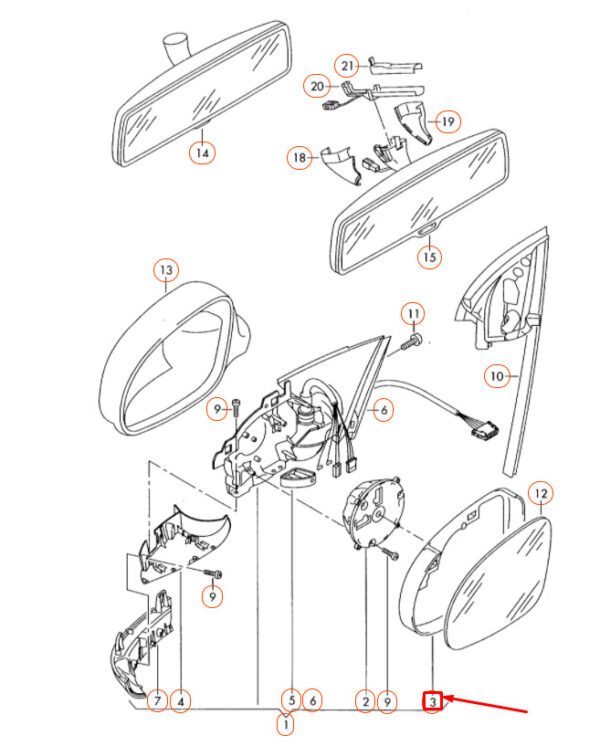 NEW GENUINE OEM 1K08576029B9 1K0857602 9B9