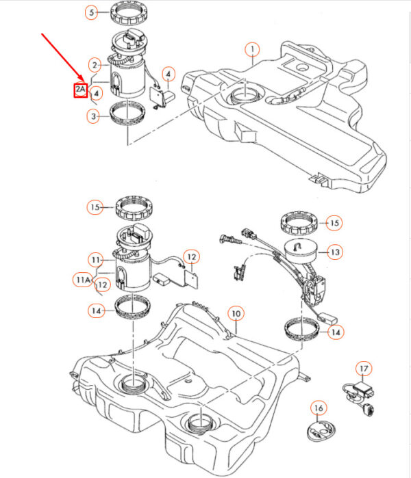 NEW AUDI A3 8P FUEL CONVEYOR AND DEALER FOR TANK DISPLAY 1K0919051DB - Image 3