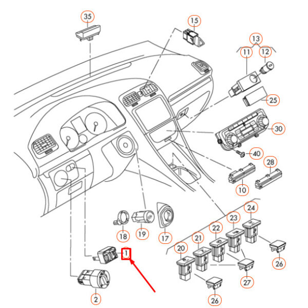 NEW GENUINE OEM 1K0941334BREH