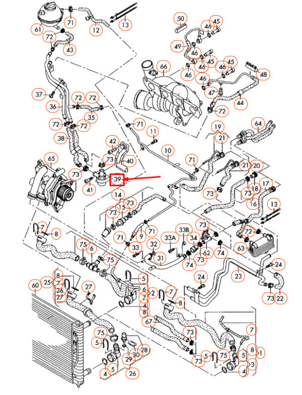 NEW AUDI A3 8P ADDITIONAL COOLANT PUMP 1K0965561J ORIGINAL - Image 4