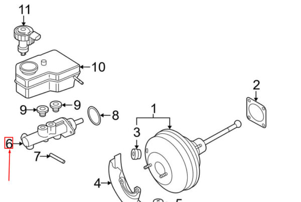 NEW VOLKSWAGEN JETTA A6 MK6 BRAKE MASTER CYLINDER LHD 1K1614019AF ORIGINAL - Image 4