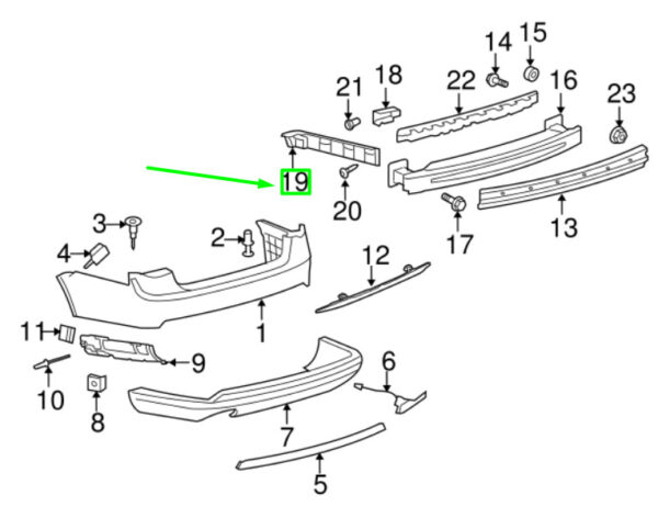 Bumper NEW VOLKSWAGEN JETTA A5 MK5 REAR RIGHT BUMPER RETAINER 1K5807394