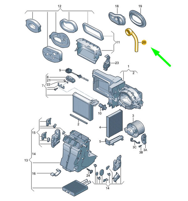 Volkswagen UP A/C Air Condition Water Drain Hose 1S0820653A NEW GENUINE - Image 3