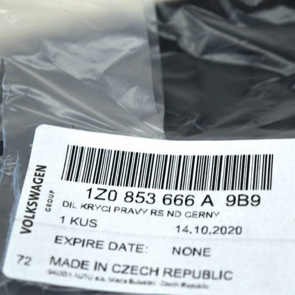 NEW ŠKODA OCTAVIA MK2 1Z FRONT APRON RIGHT FOG GRID 1Z0853666A9B9 ORIGINAL - Image 6