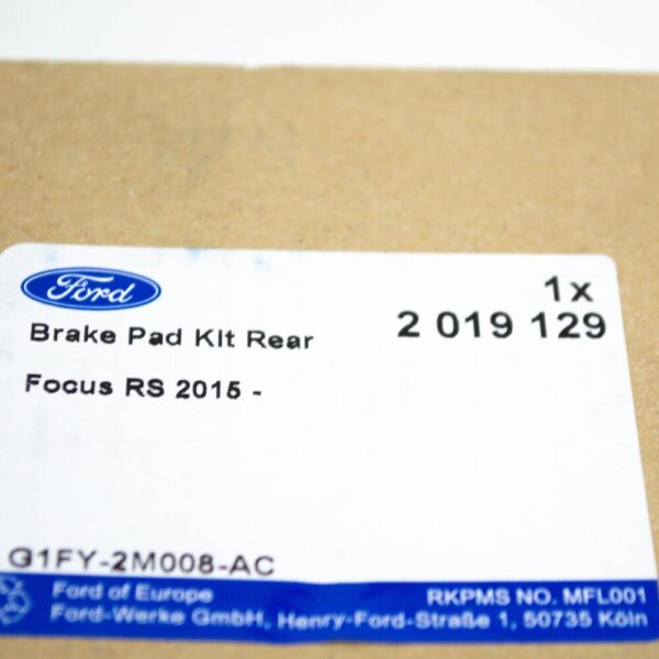 NEW FORD FOCUS C346 MK3 REAR WHEEL BRAKE PAD SET 2019129 G1FY-2M008-AC ORIGINAL - Image 6