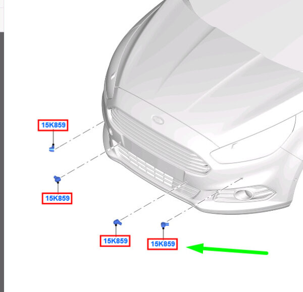 NEW FORD GALAXY MK3 FRONT PARKING SENSOR F1CT-15K859-AA5DST 2033900 ORIGINAL - Image 3